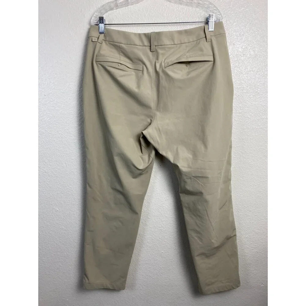 Lululemon ABC Classic Fit Trouser Pants Men size 34 Tan Brown Chino Performance